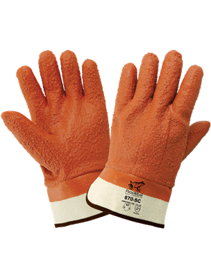 FrogWearÂ® Cold Protection Heavy-Duty Rough Finish PVC Gloves with Cut, Abrasion, and Puncture Resistance - 870-SC