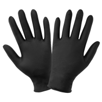 Panther-GuardÂ® Heavyweight Nitrile, Powder-Free, Industrial-Grade, Raised Micro-Diamond Pattern, Black, 6-Mil, 9.5-Inch Disposable Gloves - 908BPF