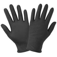 Panther-GuardÂ® Heavyweight Nitrile, Powder-Free, Industrial-Grade, Black, 6-Mil, Tractor Tread Pattern, 9.5-Inch Disposable Gloves - 965BPF