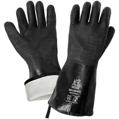 FrogWearÂ® Premium Neoprene Rough Etched 14-Inch Insulated Heat Resistant Food/Chemical Handling Gloves - 9914RINT
