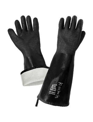FrogWearÂ® Premium Neoprene Rough Etched 18-Inch Insulated Heat Resistant Food/Chemical Handling Gloves - 9918RINT