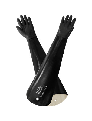 FrogWearÂ® Premium Neoprene Rough Etched Finish 32-Inch Shoulder-Length Chemical Handling Gloves - 9932R