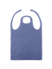 Disposable Bib Style Apron FDA Compliant Blue Vinyl with Textured Finish - A6VB