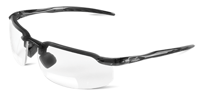 SwordfishÂ® Clear 1.5 Diopter Bifocal Reader Style Lens, Matte Black Frame Safety Glasses - BH106115