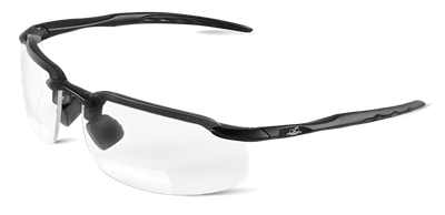 SwordfishÂ® Clear 2.5 Diopter Bifocal Reader Style Lens, Matte Black Frame Safety Glasses - BH106125