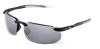 SwordfishÂ® Silver Mirror Lens, Matte Black Frame Safety Glasses - BH1067