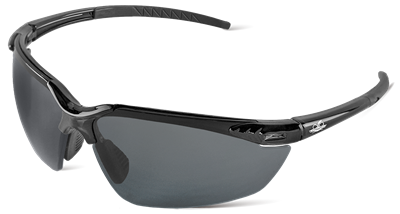 MojarraÂ® Dark Smoke Anti-Fog Lens, Crystal Black Frame Safety Glasses - BH1133AF