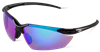 MojarraÂ® Copper with Blue Mirror Lens, Shiny Black Frame Safety Glasses - BH1159