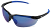 MojarraÂ® Blue Mirror Lens, Matte Black Frame Safety Glasses - BH1169