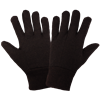 Dark Brown Clute Cut Jersey Gloves - C90BJ