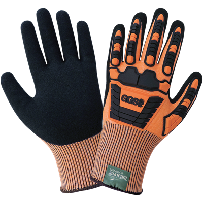 Vise GripsterÂ® C.I.A. High-Visibility Cut and Impact Resistant Nitrile Coated Gloves Made with TuffaleneÂ® Platinum - CIA388XFT