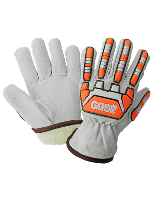 Cut and Impact Resistant Goatskin Leather Drivers Gloves with Heat Resistant AraleneÂ® Liner - CIA7000