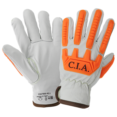 High-Visibility Cut, Impact, Oil, and Water-Resistant Premium Leather Drivers Gloves - CIA7900