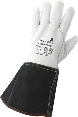 Premium Cut and Flame Resistant Premium Grain Goatskin Mig/Tig Welding Gloves - CR100MTG
