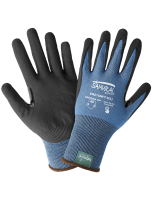 Samurai GloveÂ® Cut Resistant 21-Gauge TuffaleneÂ® Platinum Reinforced Gloves with Touch Screen Fingers - CR215NF