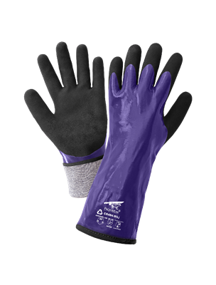 FrogWearÂ® Cut Resistance Premium Supported Double Nitrile Chemical Handling Gloves with Cut, Abrasion, and Puncture Resistance - CR494