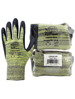 Tsunami GripÂ® Cut, Abrasion, and Puncture Resistant Vend-Packed Gloves with Nitrile Coating - CR609-VP