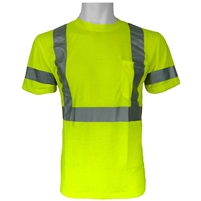 Global Glove GLO-018 Hi-Vis T-Shirt W/ Reflective Material
