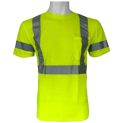 Global Glove GLO-018 Hi-Vis T-Shirt W/ Reflective Material