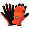 Hot Rod GlovesÂ® High-Visibility Orange, Low Temperature, Insulated, Waterproof, Synthetic Leather Palm Performance Gloves with a Spandex Back - HR3222INT