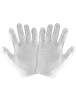 Bleached White Lightweight Reversible Seamless Polyester/Cotton Gloves - L100PC