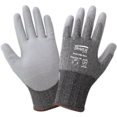 Samurai GloveÂ® Touch Screen Compatible Polyurethane Coated TuffaleneÂ® Gloves with Cut, Abrasion, and Puncture Resistance - PUG-788