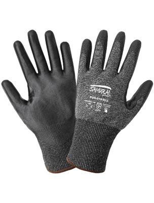 Samurai GloveÂ® Polyurethane Coated 18-Gauge TuffaleneÂ® Touch Screen Compatible Cut Resistant Gloves - PUG-919
