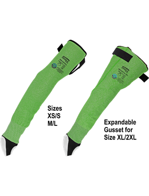 Samurai GloveÂ® Lightweight 18-Gauge Seamless TuffaleneÂ® UHMWPE/rPET Fiber Sleeves with 18-Inches of Cut Resistance - S6818VT