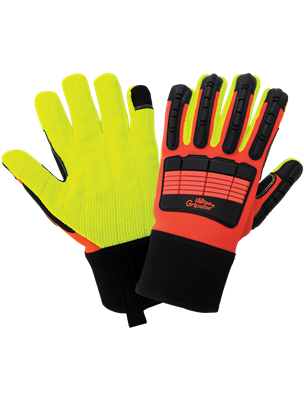 Vise GripsterÂ® High-Visibility Cotton Corded Impact Resistant Gloves - SG9954