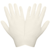 Natural Rubber Latex, Powder-Free, Industrial-Grade, Natural Color, 5-Mil, Textured Fingertips, 9.5-Inch Disposable Gloves - 305PF