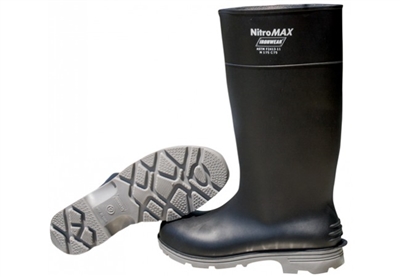 Ironwear 9251 Black 15" PVC/Nitrile Boot, Plain Toe