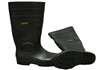 Black Plain Toe, Treaded Sole Boot