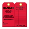 National Marker Co. SPT1 "Danger Do Not Use This Scaffold" Tag