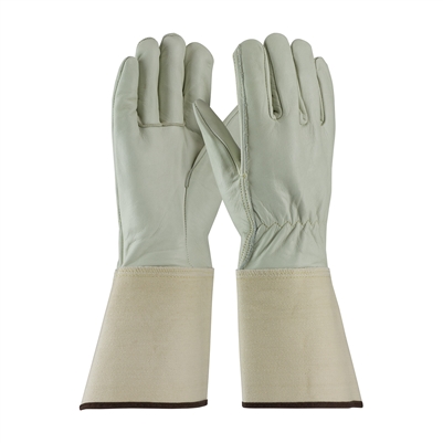 PIP 68-101G Leather Driver Plasticized Gauntlet Cuff Gloves