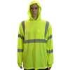 PR-LJHTSL3 ANSI Class 3 Safety Green Reflective Hooded Long Sleeve T-Shirt