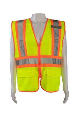 Petra Roc ANSI/ISEA Two Tone Dot Class II Safety Vest LIME SOLID