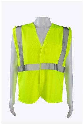 Petra Roc ANSI 107 Class 2 Economy Safety Vests, LIME SOLID