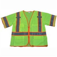 ANSI/ISEA 107-2010 Class 3 Two Tone DOT Surveyors Safety Vest, Deluxe