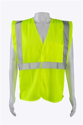 Petra Roc ANSI 107 Class 2 Economy Safety Vests, LIME MESH