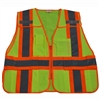 Petra Roc ANSI/ISEA Lime/Orange Two Tone Expandable 5-Point Breakaway Public Safety Vest LIME MESH