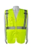ANSI/ISEA 5-Pocket Deluxe Surveyor's Safety Vest LIME MESH