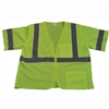Petra Roc LVM3-Z ANSI/ISEA 107-2010 CLASS 3 Vest, Lime Mesh Zipper Closure