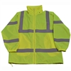 Petra Roc LWB-C3 ANSI Lime Green Class 3 Wind Breaker Jacket With Detachable Hood
