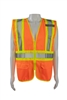 Petra Roc ANSI/ISEA Two Tone Dot Class II Safety Vest ORANGE SOLID