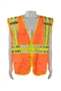 Petra Roc ANSI/ISEA Deluxe Two Tone DOT Class 2 Safety Vest ORANG SOLID
