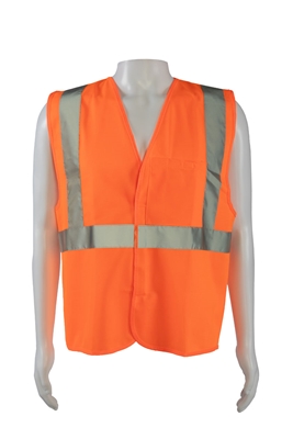 Petra Roc ANSI 107 Class 2 Economy Safety Vests,  ORANGE SOLID