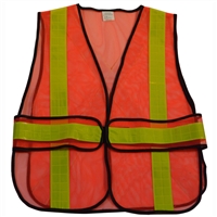 Petra Roc OVM-HGCSA ANSI Non-Rated Mesh Vest With Adjustable Sides & Reflective "X" On Back