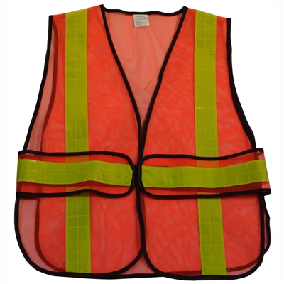 Petra Roc OVM-HGCSA ANSI Non-Rated Mesh Vest With Adjustable Sides & Reflective "X" On Back