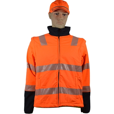 SFJ-OHV SOFT SHELL JACKET, ANSI CLASS 3, HIGH-VIS LIME