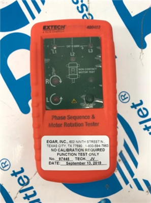 Extech Phase Sequencer and Motor RotationChecker P/N: 480403